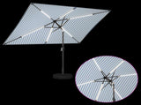 Garden Parasol with LED Lights and Base 200 x 300 cm Polyester 42036248