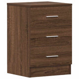 Bedside Cabinet Brown Oak 38x35x56 cm Engineered Wood 815325
