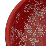 Countertop Basin Black and Red Round 41x14 cm Ceramic 155051