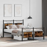 Bed Frame without Mattress Smoked Oak 120x200 cm Engineered Wood 4106759