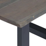 Coffee Table with Live Edges Grey 60x60x40 cm Solid Acacia Wood 247827