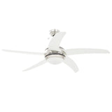 Ornate Ceiling Fan with Light 128 cm White 50538