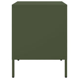 Bedside Cabinet Olive Green 36x39x50.5 cm Steel 842930
