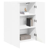 TV Wall Cabinet White 59.5 x 31 x 80 cm Engineered Wood 892359