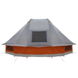 Tipi Tent with Roof Grey and Orange 466 x 310 x 240 cm Taffeta 42000959