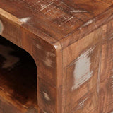 End Table with Shelf Brown 40 x 40 x 49 cm Solid Reclaim Wood 4104554