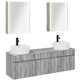 Bathroom Cabinet Set 5 pcs Grey Sonoma 53 x 15.5 x 70 cm 3406612