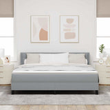 Box Spring Bed with Headboard Light Grey 200 x 180 cm Fabric 3341055