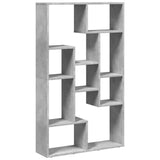 Bookcase Concrete Grey 72x20x120,5 cm Engineered Wood 858159