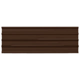 Roof Panels 12 pcs Galvanised Steel Brown 145721