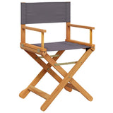 8 Piece Folding Garden Chairs Dark Grey Fabric 3208915