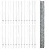 Welded Wire Fence 100 x 1.6 m Hot-Dip Galvanised Steel 3337084