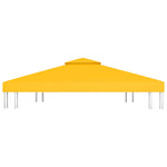 2-Tier Gazebo Top Cover 310 g/m² 4x3 m Yellow 312076