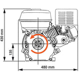 Petrol Engine 15 HP 11 kW Black 141247