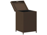 Outdoor Garbage Bin Brown 40 x 40 x 80 cm Poly Rattan 42026889