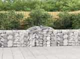 Arched Gabion Baskets 9 pcs 200x30x80/100 cm Galvanised Iron 3146096