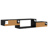 Wall-mounted TV Cabinet Wall-Mounted Black Oak 150 x 28 x 26 cm 8005990