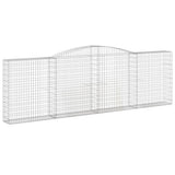 Arched Gabion Baskets 9 pcs 400x30x120/140 cm Galvanised Iron 3146886
