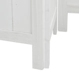 Room Divider 3 Panels White Solid Wood Paulownia 358720