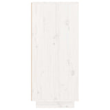 Shoe Cabinet White 60x35x80 cm Solid Wood Pine 813531