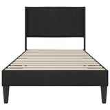 Bed Frame with Headboard Black 90 x 190 cm Velvet 42027535