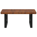 Basin Shelf Wall Mounted Steel and Solid Wood Oak 3302401