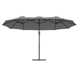 Umbrella Anthracite 372 x 198 x 243 cm Polyester and Aluminium 42003377