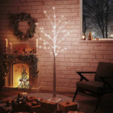 LED White Birch Tree Warm White 96 LEDs 180 cm 345144
