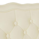 Bench Cream 119.5 x 64.5 x 75 cm Faux Leather 42019295