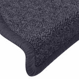 Stair Mats 30 pcs 65x24x4 cm Dark Grey and Blue Half Round Large 3365759
