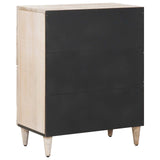 Sideboard with Storage White 60 x 33.5 x 75 cm Solid Mango Wood 4018394