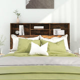 Headboard Cabinet Smoked Oak 140x19x103.5 cm 817249