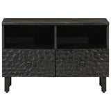 TV Cabinet Black 70x33x46 cm Solid Wood Mango 356820