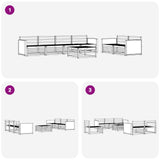 Outdoor Sofa Set 7 pcs Natural Solid Acacia Wood 3383052