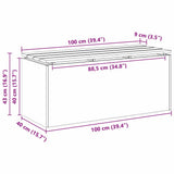 Garden Bench Anthracite 100 x 40 x 43 cm Steel 874907