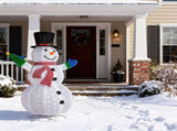 1.7M Lighted Snowman Holding Small Tree Christmas Yard Decorations, Pre-lit Pull Up Snowman with 200 51059356