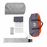 Tunnel Tent 6-Person Grey and Orange 700 x 590 x 215 cm 42004049
