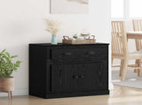 Highboard Black Oak 70 x 35.5 x 67.5 cm Engineered Wood 881419