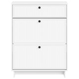 Shoe Cabinet EDE 78 x 24 x 103 cm Engineered Wood White 895995