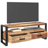 321551 TV Cabinet 120x35x45 cm Solid Wood with Honey Finish