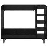 Golf Cabinet with Wheel Plain Black Oak 120 x 45 x 98 cm 899472