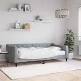 Daybed with Mattress Light Grey 90x190 cm Fabric 3197493