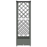Raised Bed with Trellis and Roof Light Grey 122.5 x 40 x 121 cm 42032587
