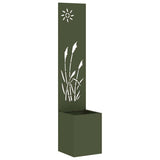 Garden Privacy Screen Olive green 32 x 150 cm Cold-rolled steel 876360
