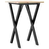 Dining Table X-Frame 50x50x75 cm Solid Wood Pine and Steel 3282691