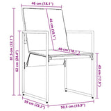 Garden Dining Set 7 pcs Black Steel 3335859