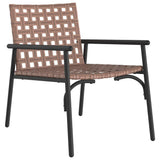 Garden Dining Set 4 pcs Brown Poly Rattan 42004145