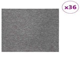 Carpet Tile Brown 50 x 50 cm 36 pcs PP and Bitumen 42032449