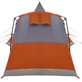 Teepee Tent 8-Person Grey and Orange 720 x 465 x 295 cm 42003998