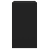 Side Cabinets with LED Lights 2 pcs Black Engineered Wood 836633